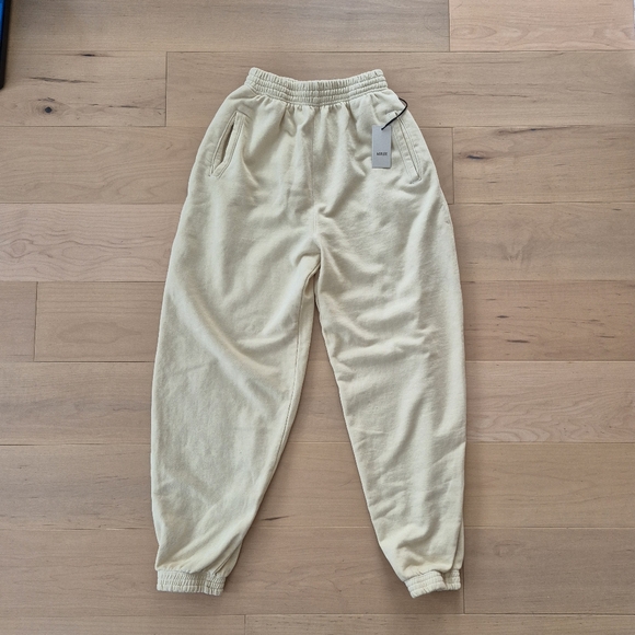 Agolde Balloon Curved Leg Sweatpants, light yellow XS - Picture 2 of 7